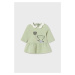 Šaty pre bábätká Mayoral Newborn zelená farba, mini, áčkový strih