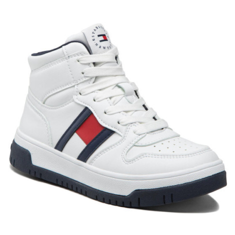Tommy Hilfiger Sneakersy High Top Lace-Up Sneaker T3B9-32485-1351 M Biela