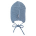 STERNTALER Čiapka pletená GOTS bavlnená podšívka na viazanie blue chlapec veľ. 39 cm- 3-4 m