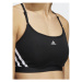 Adidas Športová podprsenka adidas Aeroreact Training Light-Support 3-Stripes Bra HC7862 Čierna