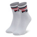 Fila Súprava 3 párov vysokých ponožiek unisex Calza Quarter F9398 Biela