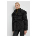 Páperová bunda Bruuns Bazaar dámska, čierna farba, zimná,