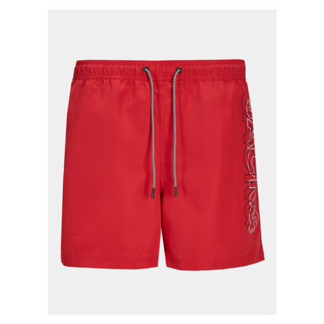 Jack&Jones Junior Plavecké šortky Fiji 12253748 Červená Regular Fit