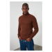 Trendyol Tile Men's Tissue Paneled Fishcho Collar Sweater
