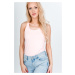 Women's tank top with a cut-out on the back - pink