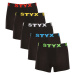 5PACK pánske boxerky Styx športová guma čierné (5G9601)