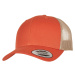 Retro Trucker Cap - Orange/Khaki