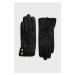 Kožené rukavice Lauren Ralph Lauren dámske, čierna farba