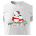 Vianočné detské tričko s potlačou vianočných sovičiek