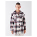 LC Waikiki Women's Plaid Long Sleeve Oversize Lumberjack Shirt Jacket