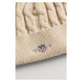 ČAPICA GANT SHIELD COTTON CABLE BEANIE LIGHT BEIGE MELANGE