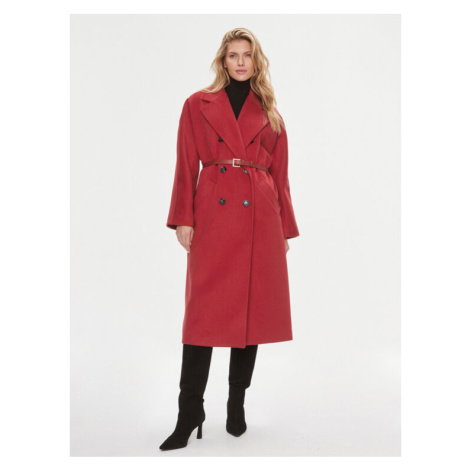 Imperial Prechodný kabát KH36GID Červená Oversize