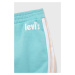 Detské krátke nohavice Levi's tyrkysová farba, jednofarebné,