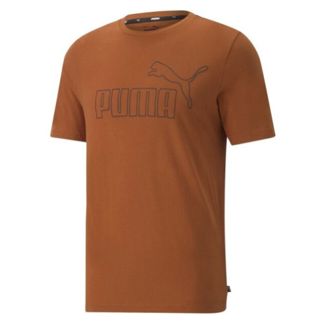 Puma ESS ELEVATED TEE Pánske tričko, hnedá, veľkosť