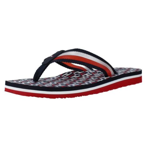 Tommy Hilfiger  TH M0NOGRAM FLAT BEACH S  Žabky Modrá