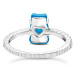 Thomas Sabo TR2459-052-1-52 Silver prstýnek with blue gold bear and zirconia