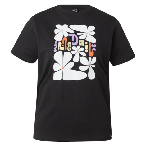 Iriedaily Tričko 'De La Fleur'  levanduľová / oranžová / čierna / biela
