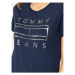 Tommy Jeans Tričko Metallic Logo DW0DW07158 Tmavomodrá Regular Fit