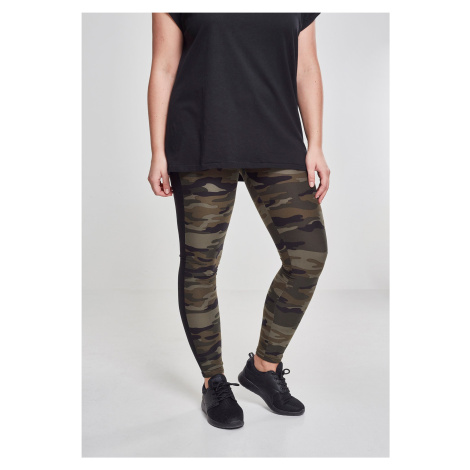 Women's Camo Leggings Stripe woodcamo/blk Urban Classics