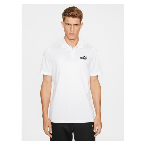 Puma Polokošeľa Ess Pique 586674 Biela Regular Fit