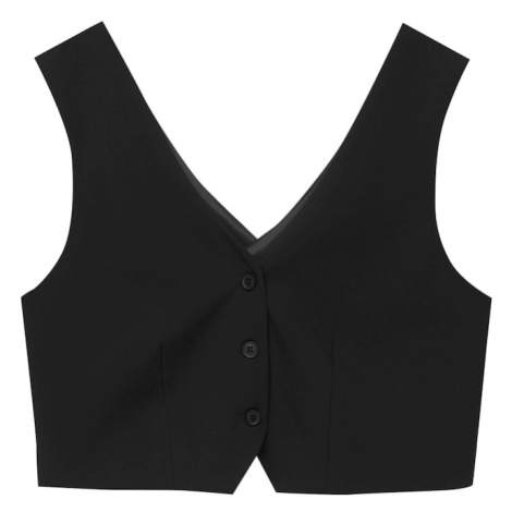 Pull&Bear Vesta k obleku  čierna Pull & Bear