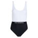 Karl Lagerfeld Jednodielne plavky  čierna / biela