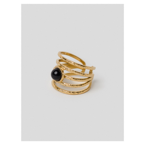 Čierno-zlatý prsteň Isaro