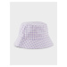 Bielo-fialový kockovaný klobúk Pieces Laya
