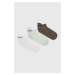 Ponožky Reebok 3-pak dámske, biela farba