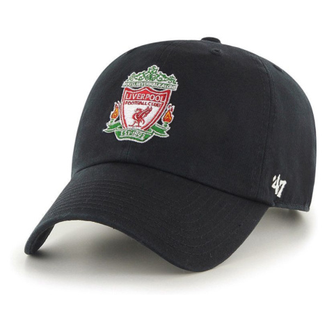 Čiapka 47brand EPL Liverpool čierna farba, s nášivkou 47 Brand