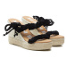 Manebi Espadrilky Hamptons Two Braided Bands Wedge Espadrilles K 1.0 WE Čierna