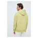 Bavlnená mikina Calvin Klein pánska, žltá farba, s kapucňou, jednofarebná