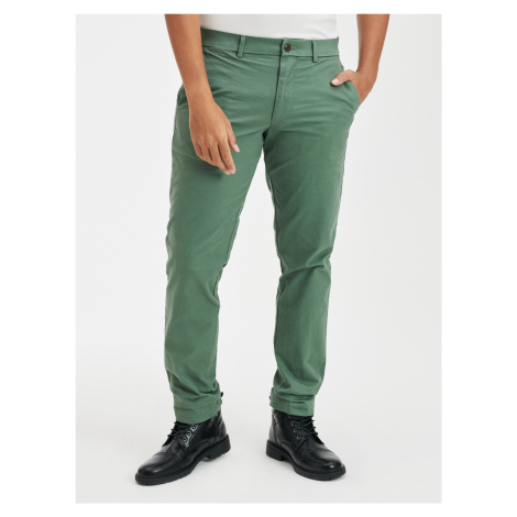 Zelené pánske nohavice khakis slim fit GAP GapFlex