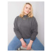 Dark grey melange sweatshirt plus basic size