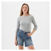 GAP Longsleeve Bateau Neck Modal Top Grey