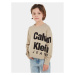 Calvin Klein Jeans Sveter Blown Up Logo IB0IB01874 Béžová Regular Fit