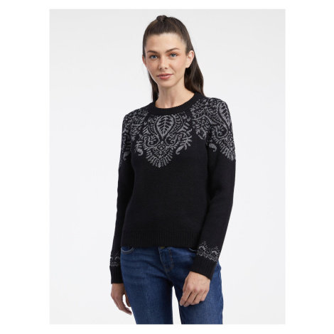 Orsay Black Women's Patterned Sweater - Women's