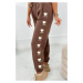 Amour mocca cotton trousers