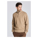 MIKINA GANT D1. SACKER RIB HALF ZIP KHAKI MEL