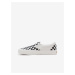 Black and cream checkered slip on sneakers VANS - Women