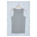 Trendyol Gray Slim/Tight Cut Ribbed Basic Sleeveless T-Shirt/Athlete