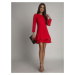 Basic red dress with ruffles