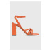 Kožené sandále BOSS Mandy oranžová farba, 50493063