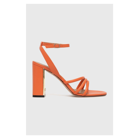 Kožené sandále BOSS Mandy oranžová farba, 50493063 Hugo Boss