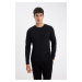 DEFACTO Slim Fit Crew Neck Long Sleeve Pajama Top