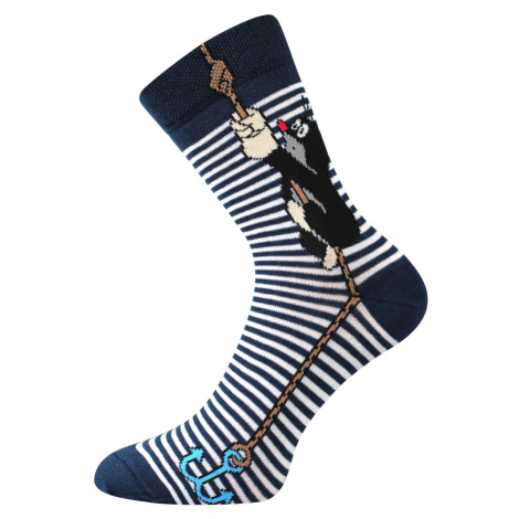 Boma Kr 111 Pánske vzorované ponožky - 1-3 páry BM000000628500100342 tmavo modrá