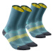 Turistické ponožky Hike 520 Double vysoké 2 páry modré