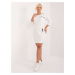 Ecru Plus Size Cotton Sweatshirt Dress