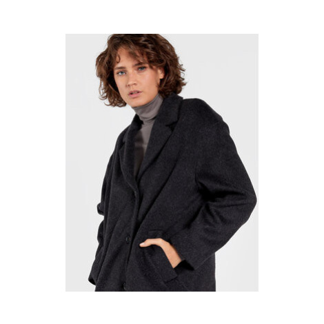 Calvin Klein Vlnený kabát K20K204629 Sivá Regular Fit
