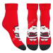 STEVEN Vianočné froté ponožky Steven-030-41 BP41-červená